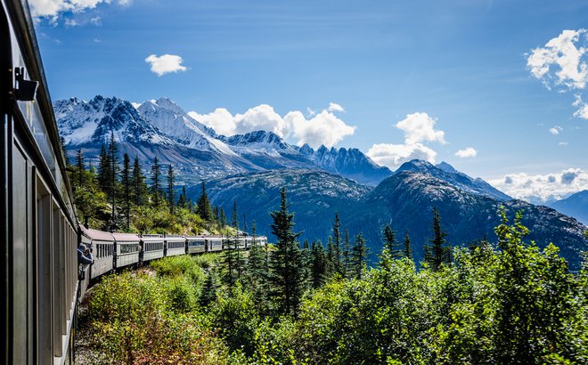 White Pass & Yukon železniška proga je stara že več kot 120 let. Foto: Lembi/shutterstock
