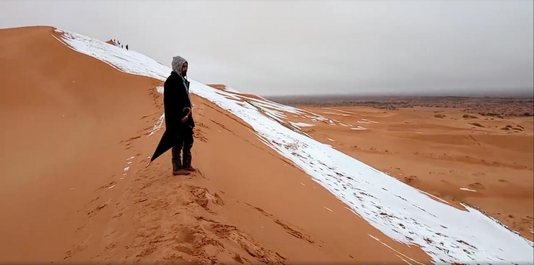 Sneg znova pobelil Saharo
