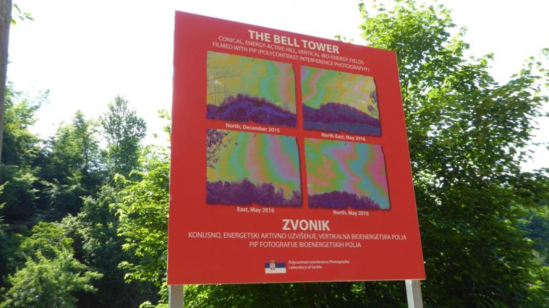 Dokumentirana polja življenjske energije na hribu Zvonik. 