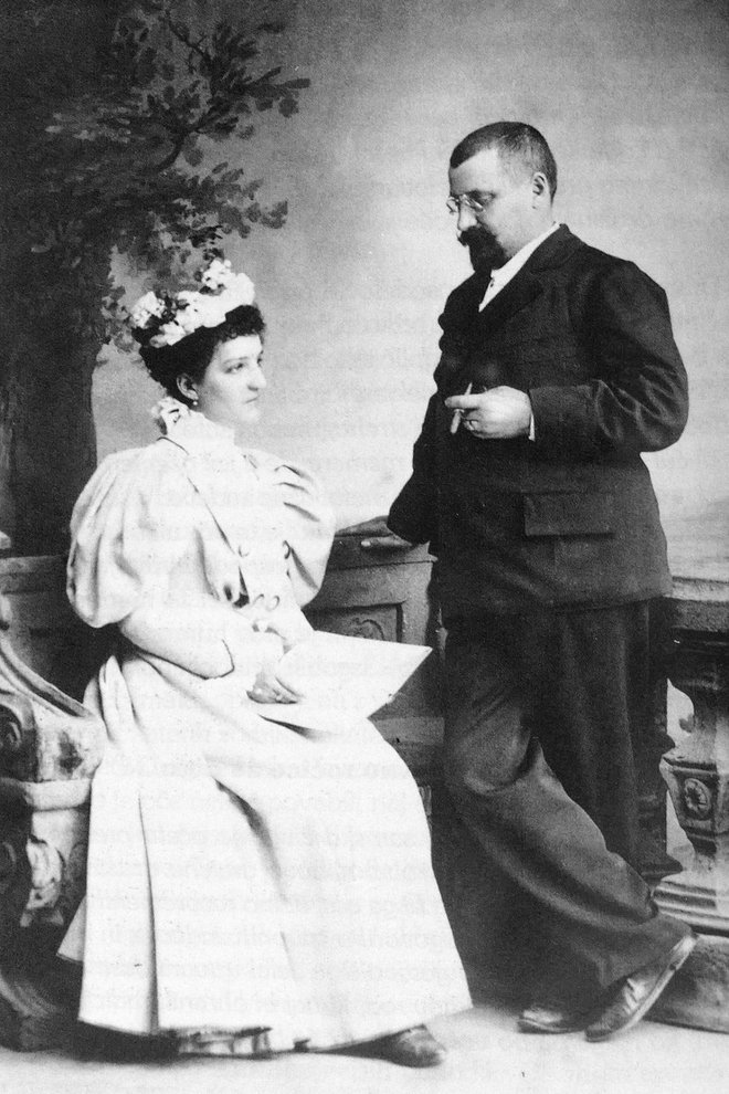 Evgenija Šumi in Dragotin Hribar okrog leta 1896. Foto: Press Release
