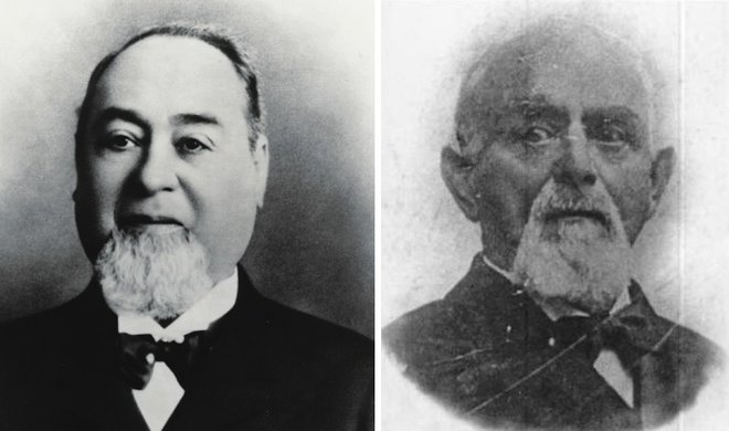 Levis Strauss (na levi) in Jacob Davis (na desni), sta se spoznala v San Franciscu leta 1853. Foto: Javna last