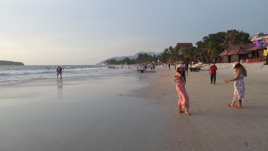 Otok Penang, Malezija, obvezni selfiji na plaži